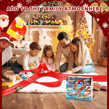 🎄🎁 2025 Christmas Surprise Gift: DIY Racetrack Racing Toy 🚗✨