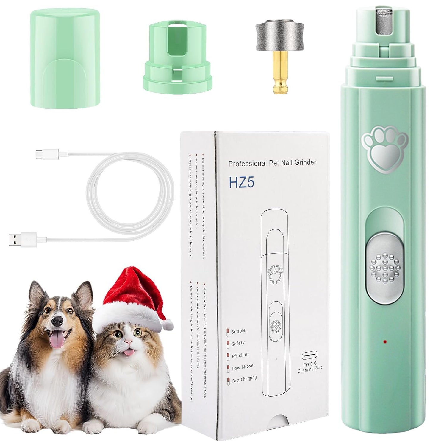 Trim Nails Like a Vet Pro! ✂️🏆 | Smart LED Pet Grinder - See Blood Vessels, Zero Ouch Guarantee